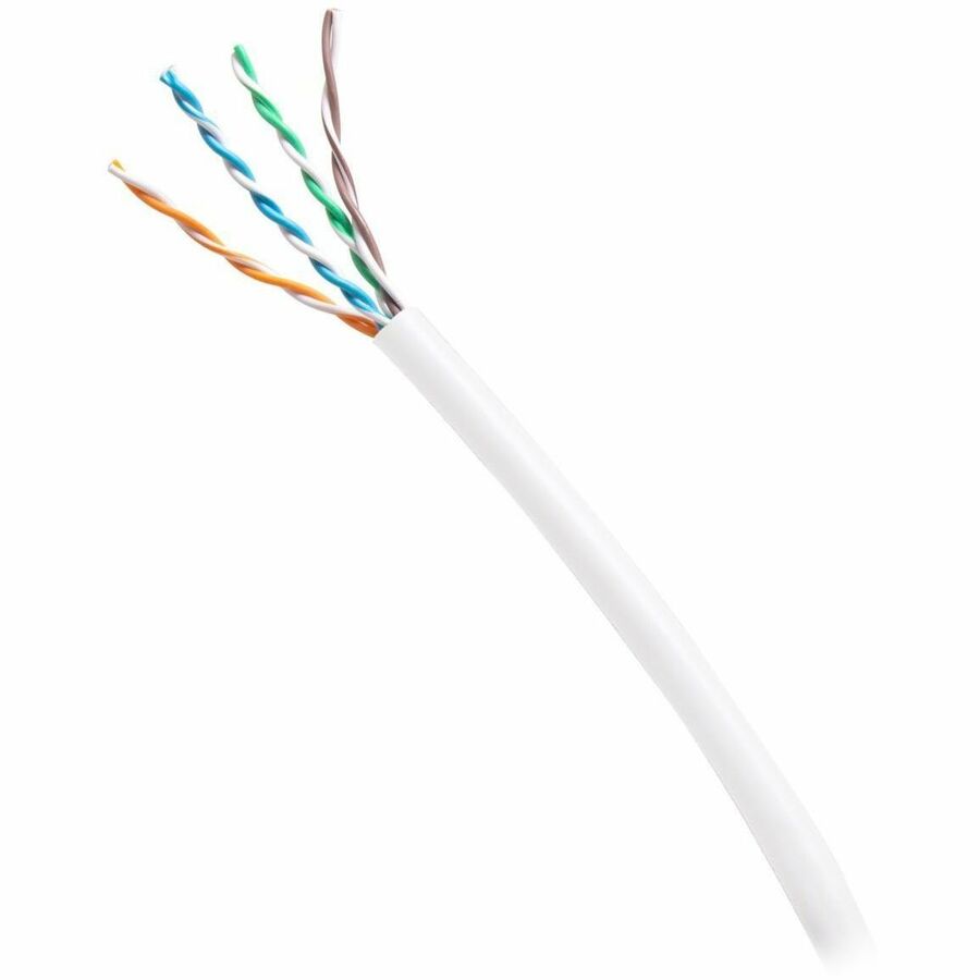 C2G 1000ft (304.8m) TAA-Compliant Cat6 Unshielded (UTP) Ethernet Cable with Solid Conductors-Riser CMR-Rated - White
