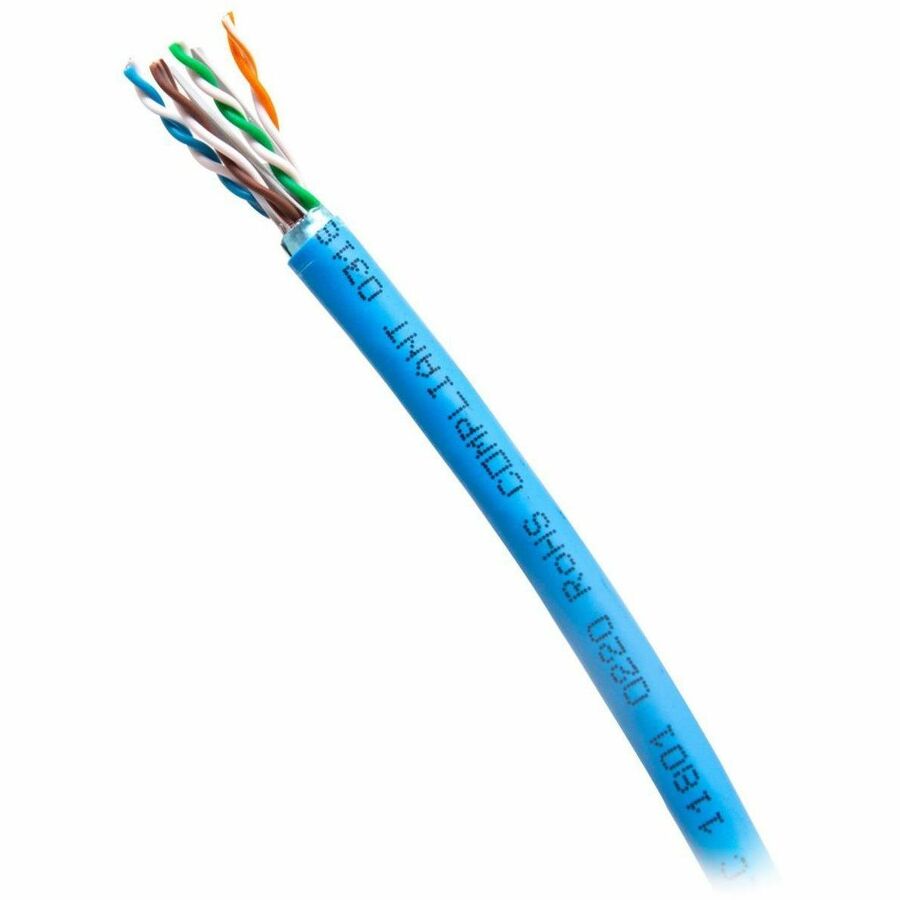 C2G 1000ft (304.8m) TAA-Compliant Cat6a Foil Shield (F/UTP) Ethernet Cable with Solid Conductors-Riser CMR-Rated - Blue