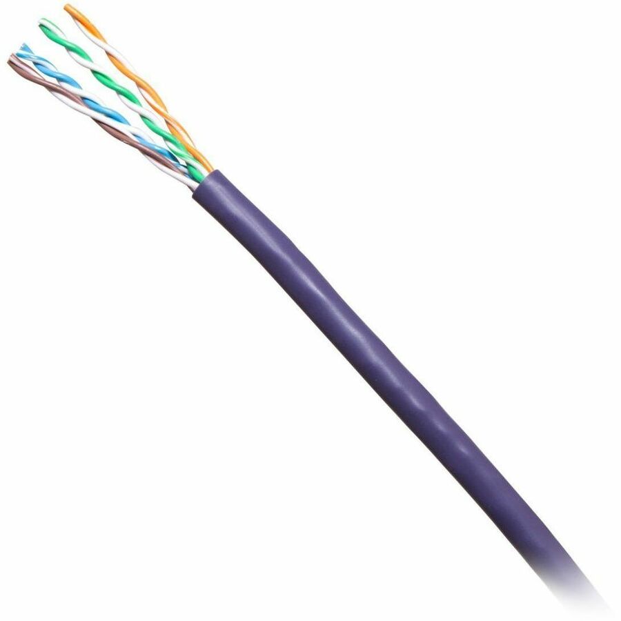C2G 1000ft (304.8m) TAA-Compliant Cat6 Unshielded (UTP) Ethernet Cable with Solid Conductors-Riser CMR-Rated - Purple