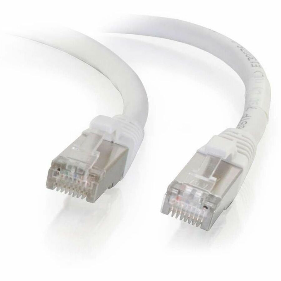 Quiktron Q-Series Patch Cords, CAT6 Shielded, booted, White, 7 FT