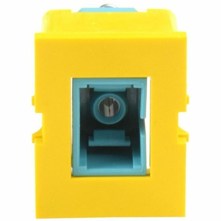 Ortronics TracJack Module, 1-SC Simplex Multimode, Aqua adapter, Yellow