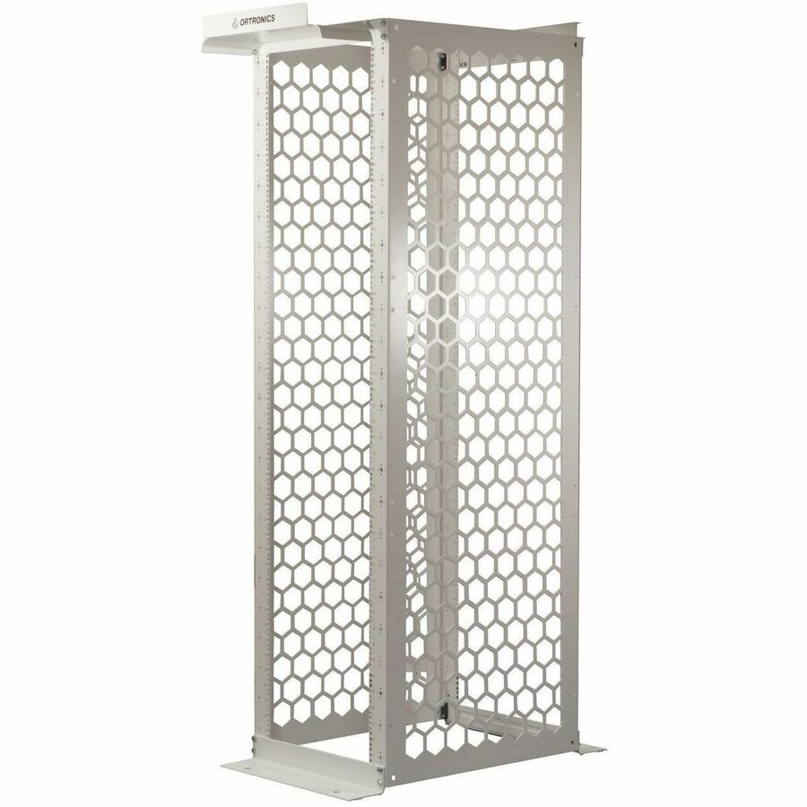 Ortronics MM20 Channel Rack, 16.25" deep, 7 ft, 45 RU, Square Hole Rails, Black