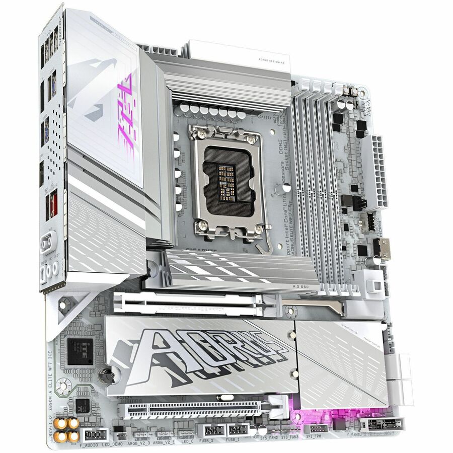 GIGABYTE Ultra Durable Z890M A ELITE WF7 ICE Gaming Desktop Motherboard - Intel Z890 Chipset - Socket LGA-1851 - Micro ATX
