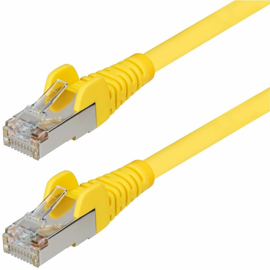 StarTech 25ft Yellow CAT6a Ethernet Cable, Snagless RJ45, 10G, 100W PoE, S/FTP, LSZH, 27AWG Bare Copper, 500MHz, Shielded Network Cord