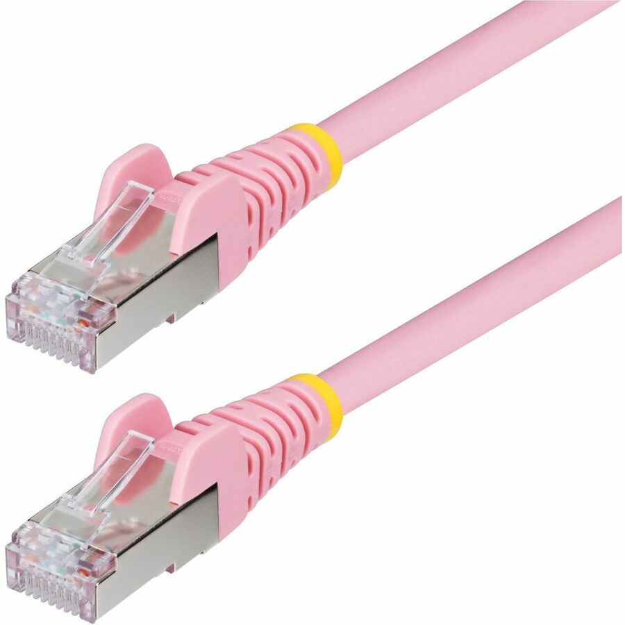 StarTech 25ft Pink CAT6a Ethernet Cable, Snagless RJ45, 10G, 100W PoE, S/FTP, LSZH, 27AWG Bare Copper, 500MHz, Shielded Network Cord