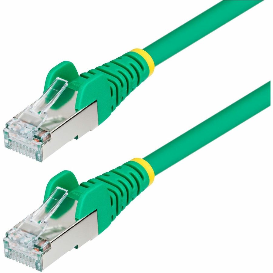StarTech 6in Green CAT6a Ethernet Cable, Snagless RJ45, 10G, 100W PoE, S/FTP, LSZH, 27AWG Pure Copper, 500MHz, Shielded Network Cord