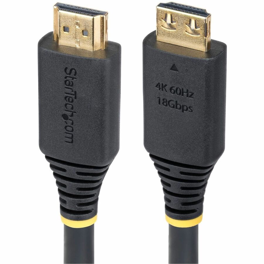 StarTech 15ft (4.5m) High Speed HDMI Cable with Gripping Connectors, 4K 60Hz/1440p 144Hz, 18Gbps, UHD HDMI Cord, TPE Jacket
