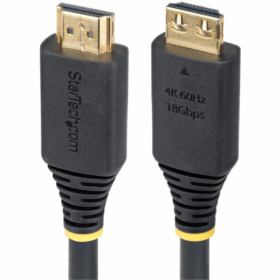 StarTech 6ft (1.8m) High Speed HDMI Cable with Gripping Connectors, 4K 60Hz/1440p 144Hz, 18Gbps, UHD HDMI Cord, TPE Jacket