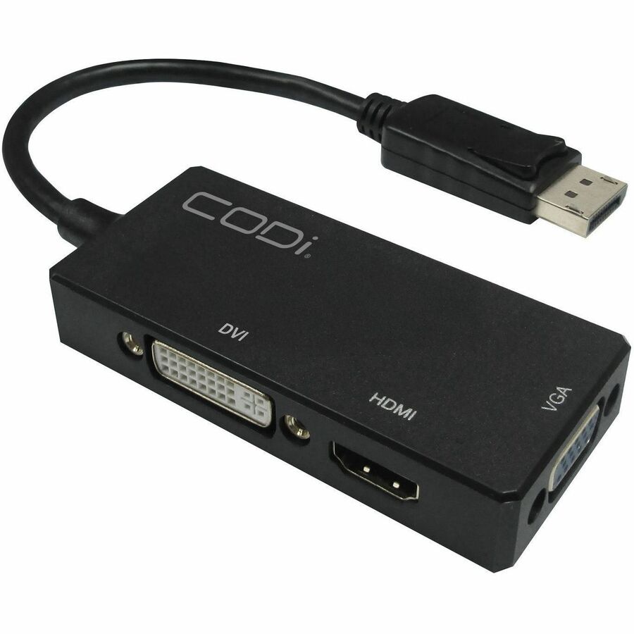 CODi Multi-Function DisplayPort to HDMI, DVI, and VGA Adapter