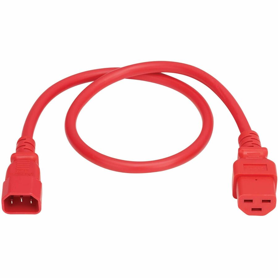 Eaton Tripp Lite Series Power Cord, C14 to C21 - Heavy-Duty, 15A, 250V, 14 AWG, 2.5 ft. (0.76 m), Red