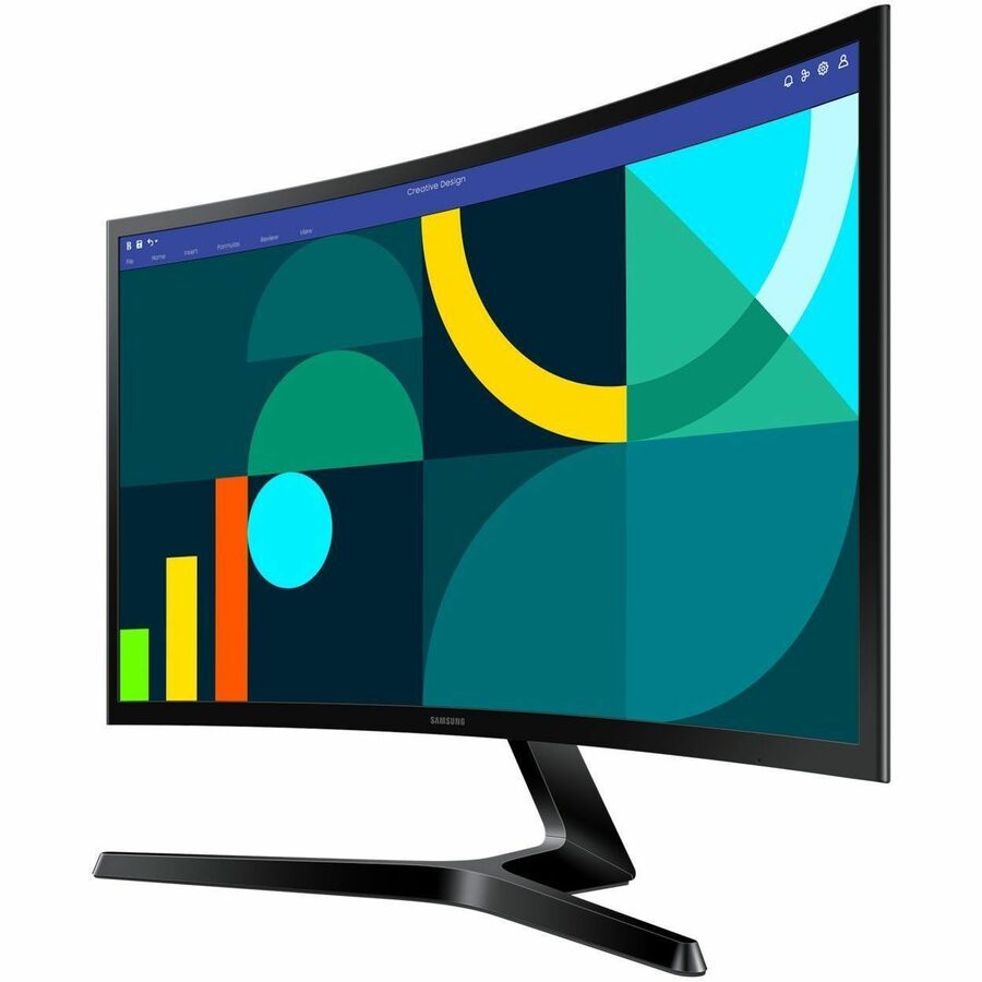Samsung Essential S3 S24D368GAN 24" Class Full HD Curved Screen LCD Monitor - 16:9 - Black