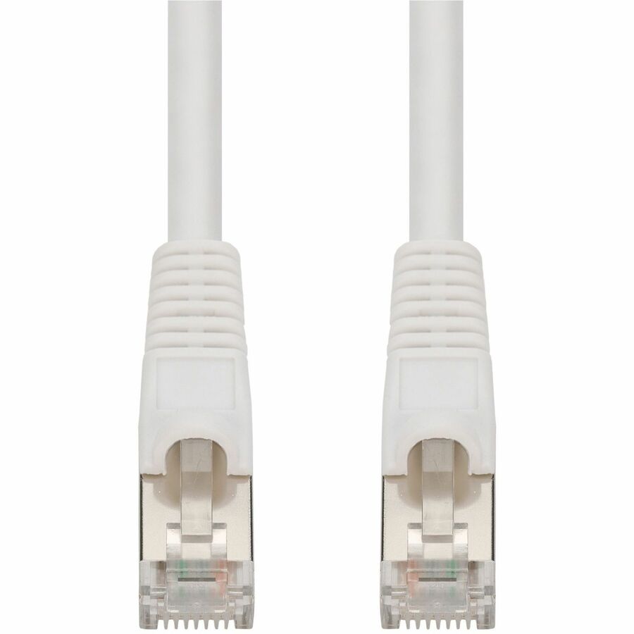 AddOn 10ft White CAT7 Shielded (S/FTP) PVC Ethernet Cable Snagless Bubble Boot RJ-45 M/M CAT 7