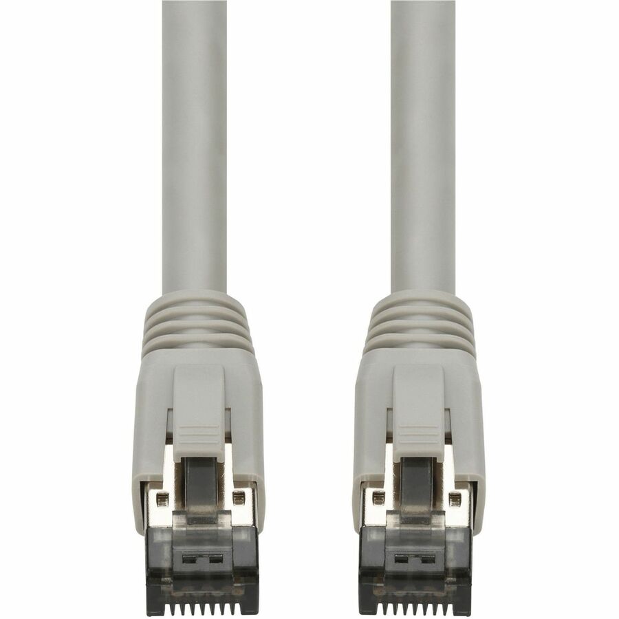 AddOn 10ft Gray CAT8 Shielded (S/FTP) PVC Ethernet Cable Snagless Easy Boot RJ-45 M/M CAT 8