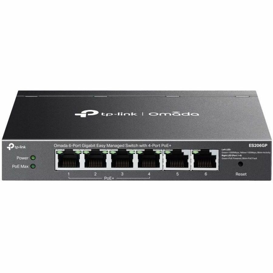 Omada 6-Port Gigabit Easy Managed Switch with 4-Port PoE+