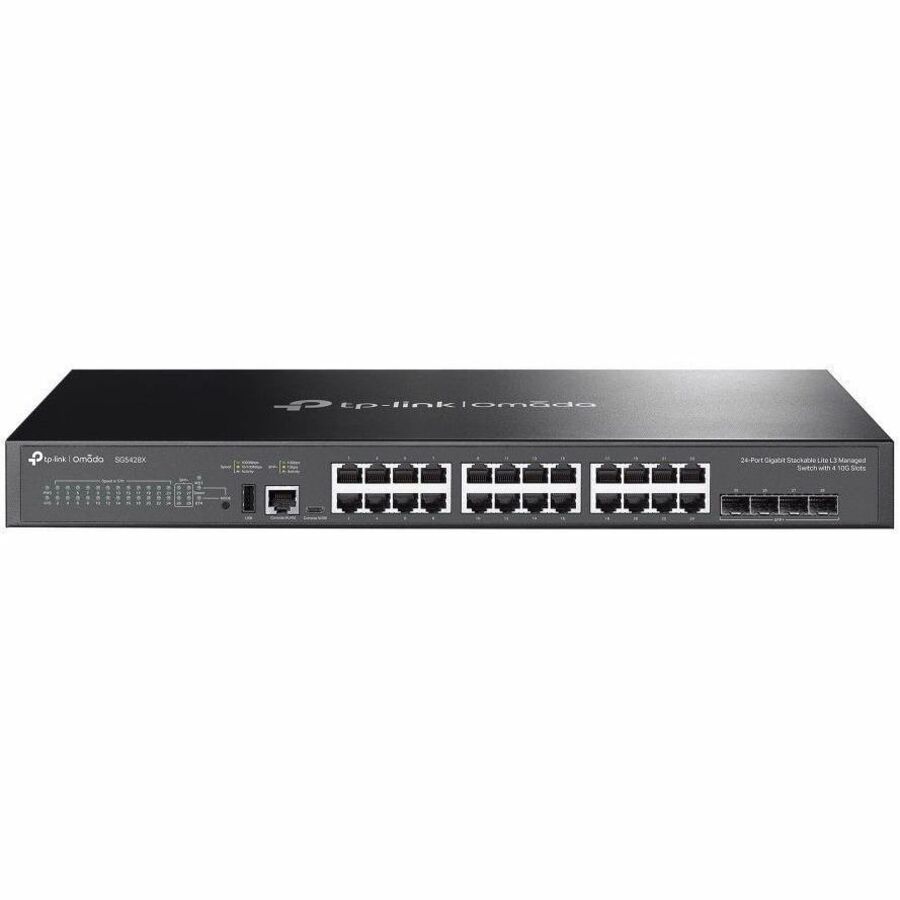 Omada 24-Port Gigabit Stackable Lite L3 Managed Switch with 4× 10G Slots
