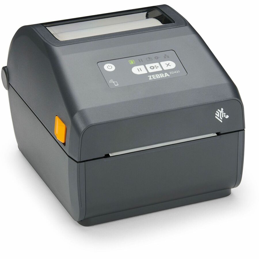Zebra ZD421 Transportation & Logistic, Healthcare, Retail, Government, Hospitality, Ticketing, Light Manufacturing, Lab, Shelf Labeling, Pharmacy Thermal Transfer Printer - Desktop - Label/Receipt Print - USB - USB Host - Bluetooth 5.3 - IEEE 802.11ac Wireless LAN, IEEE 802.11ax - Near Field Communication (NFC) - US