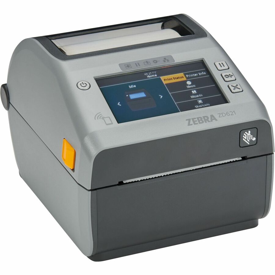 Zebra ZD621 Manufacturing, Transportation & Logistic, Healthcare, Retail, Shelf Labeling, Pharmacy, Lab, Mailing & Shipping, Asset Tracking Direct Thermal Printer - Monochrome - Desktop - Label/Receipt Print - Ethernet - USB - USB Host - Serial - Bluetooth 5.3 - IEEE 802.11ac Wireless LAN, IEEE 802.11ax - Near Field Communication (NFC)