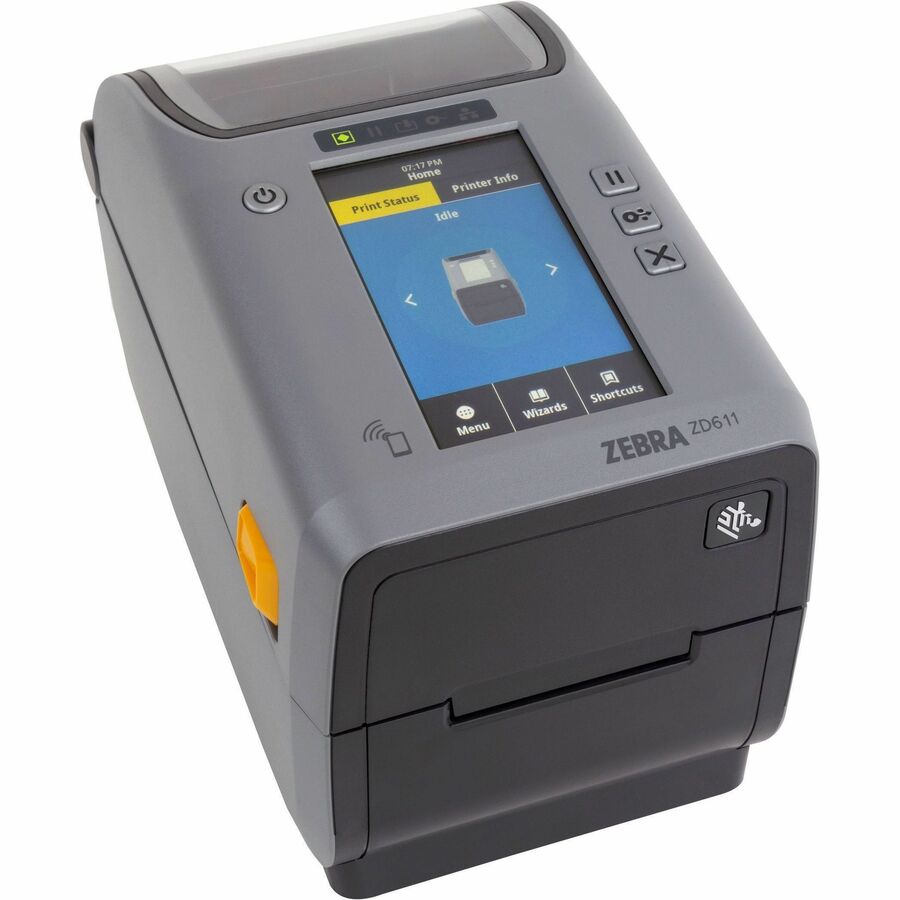 Zebra ZD611 Single Sided Desktop, Retail, Hospitality, Healthcare, Government Thermal Transfer Printer - Monochrome - Label/Receipt Print - Fast Ethernet - USB - USB Host - Bluetooth - IEEE 802.11ac Wireless LAN - Near Field Communication (NFC) - RFID - TAA Compliant