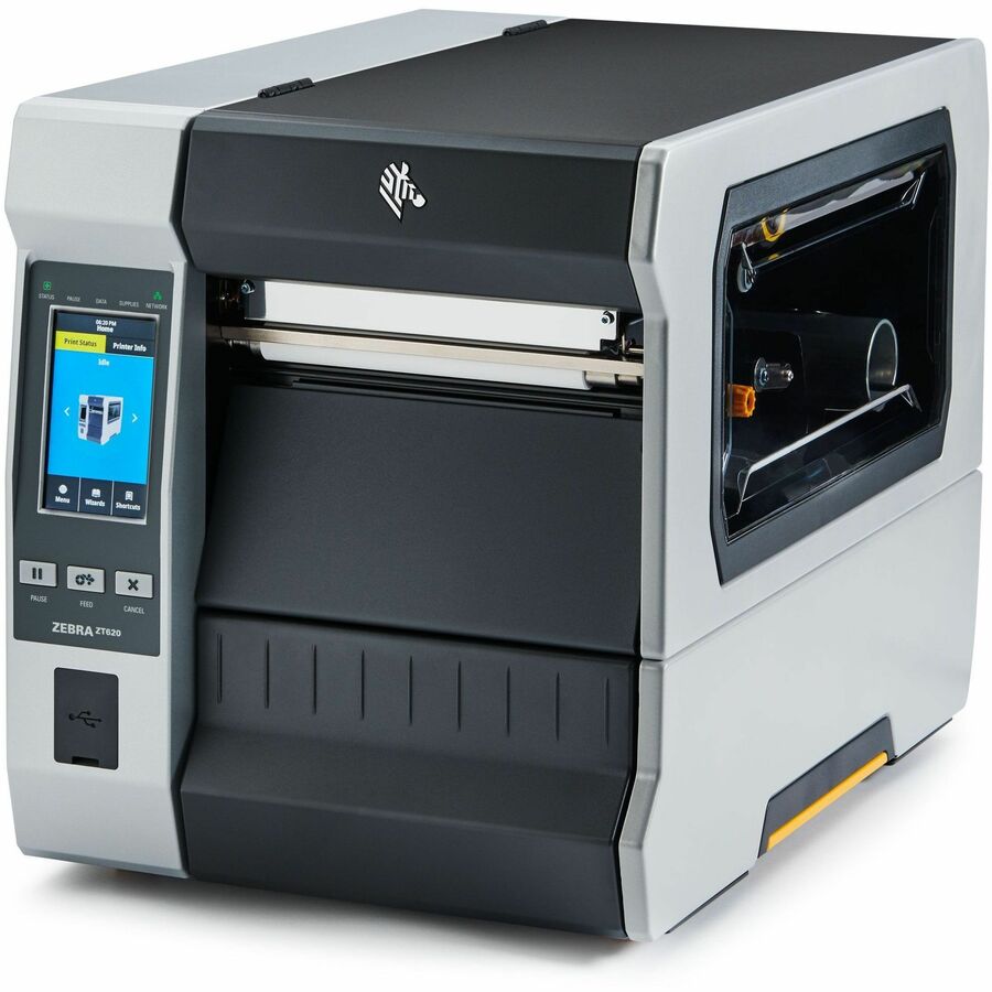 Zebra ZT620 Industrial, Manufacturing, Transportation & Logistic, Retail, Healthcare Thermal Transfer Printer - Monochrome - Label Print - Gigabit Ethernet - USB - USB Host - Serial - Bluetooth 4.0 - US