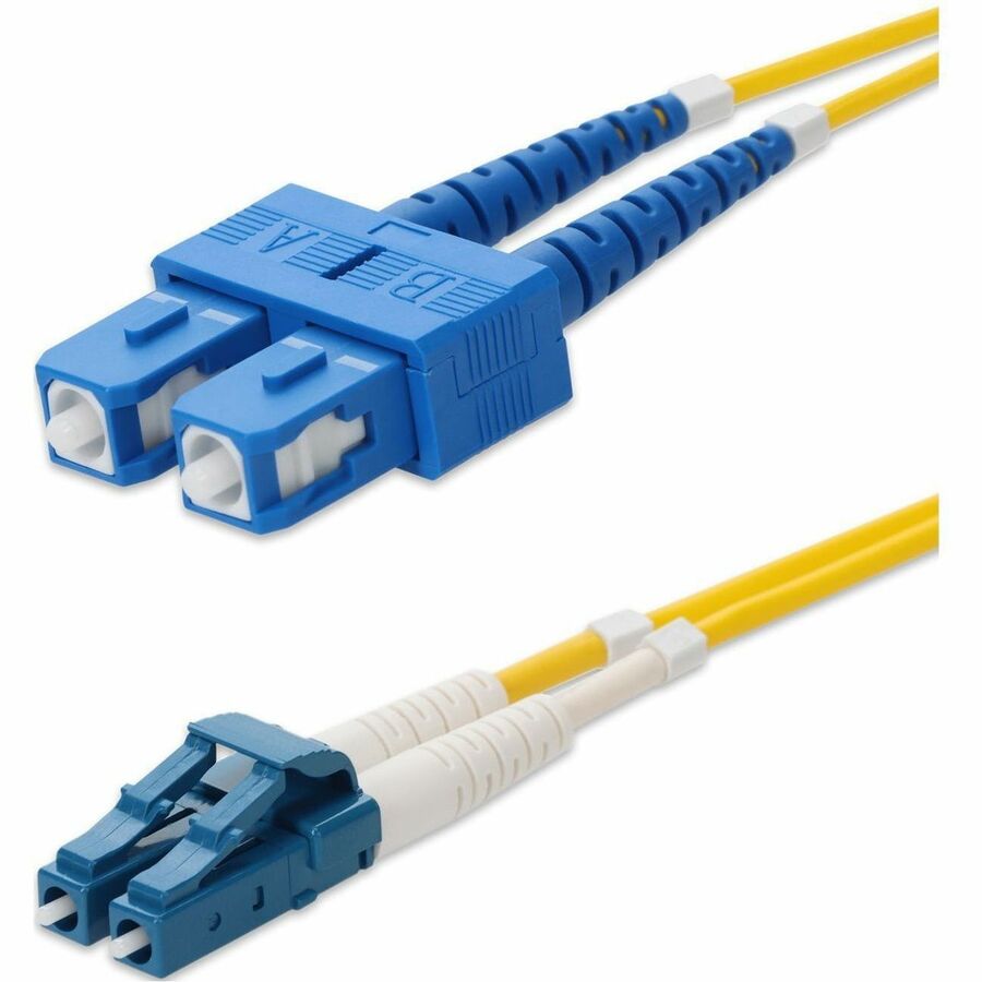 AddOn 1.5m SC to LC Yellow OS2 Duplex OFNR (Riser-Rated) SMF Fiber Patch Cable