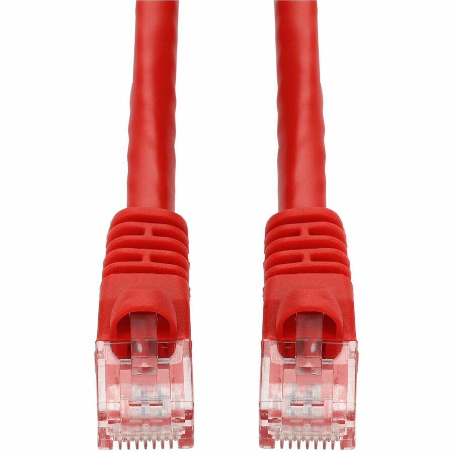 AddOn 2ft Red CAT6 Plenum-Rated Ethernet Cable Snagless Bubble Boot RJ-45 M/M CAT 6