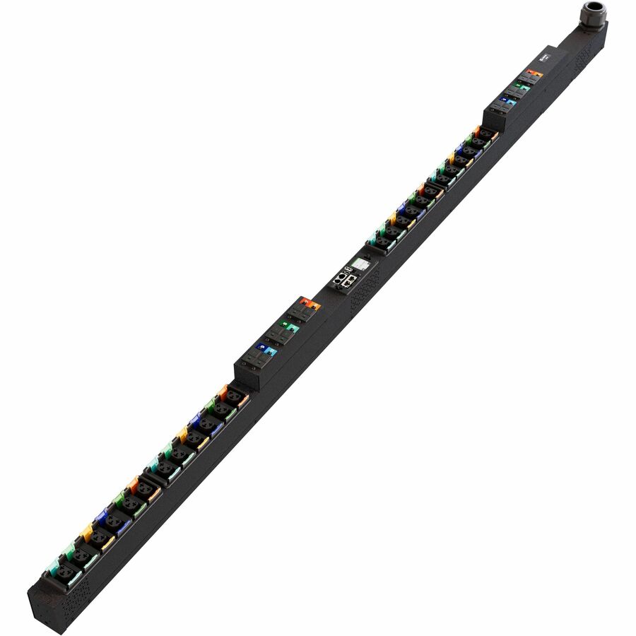 Vertiv PowerIT VP6U60A3 Upgradeable Outlet Level Monitoring HD rPDU, Vertical, Three Phase, 24 Combination C13/C19 Outlets, 60/63A, 240/415V WYE, 0U