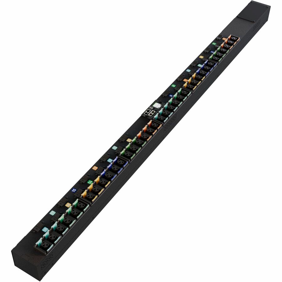 Vertiv PowerIT VP6UA0A0 Upgradeable Outlet Level Monitoring HD rPDU, Vertical, Three Phase, 36 Combination C13/C19 Outlets, 80A, 240/415V WYE, 0U