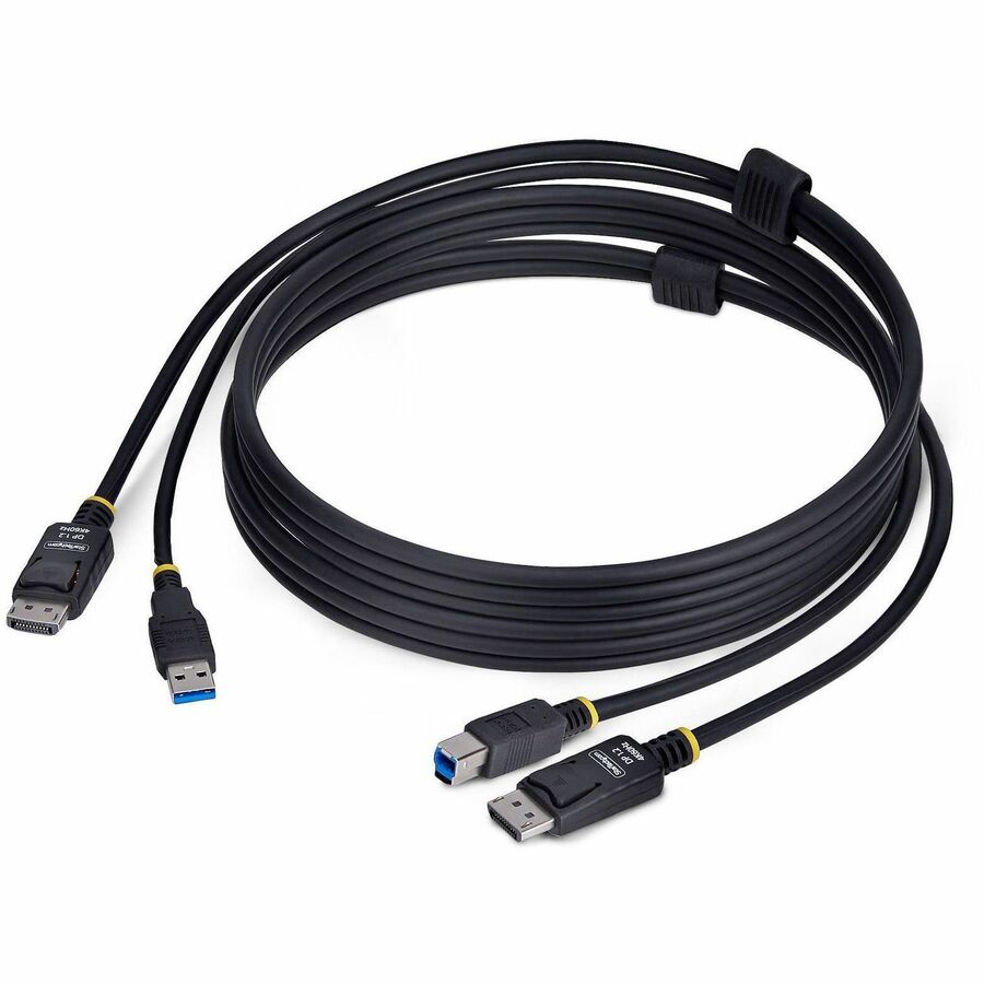 StarTech 6ft (1.8m) DisplayPort and USB 5Gbps KVM Cable, 4K 60Hz, Universally Compatible DP 1.2/USB 3.0 Combo Cable for KVM Switches