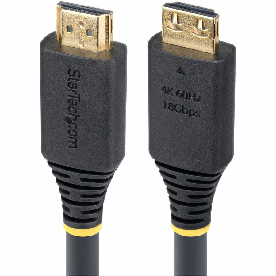 StarTech 20ft (6.1m) High Speed HDMI Cable with Gripping Connectors, 4K 60Hz/1440p 144Hz 18Gbps, UHD HDMI Cord, TPE Jacket