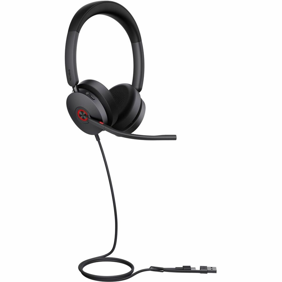 Yealink UH48 Headset - Microsoft Teams Certification - Stereo - USB Type C, USB Type A - Wired - 20 Hz to 20 kHz - Over-the-head, On-ear - Binaural - Supra-aural - 5.58 ft Cable - Noise Cancelling Microphone