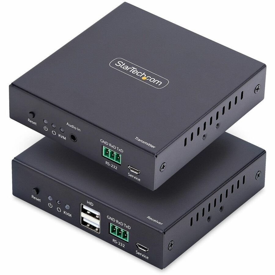 StarTech HDMI KVM Extender Over IP Network, 4K 60Hz, Driverless, HDMI and USB Over Ethernet/CAT6, AVoIP, Transmitter/Receiver Kit