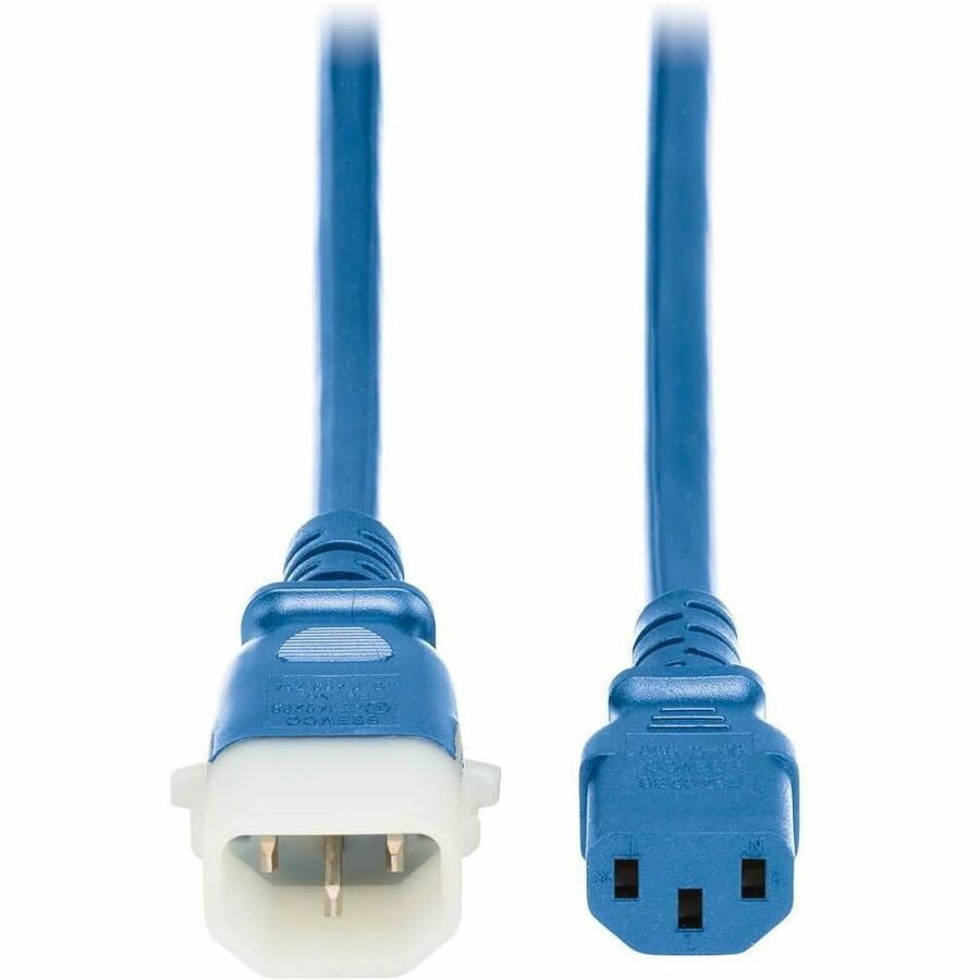 Eaton Tripp Lite Series PDU Power Cords, C13 to P-Lock C14 - Heavy-Duty, 15A, 250V, 14 AWG, 10 ft. (3.1 m), Blue, 6 Pack