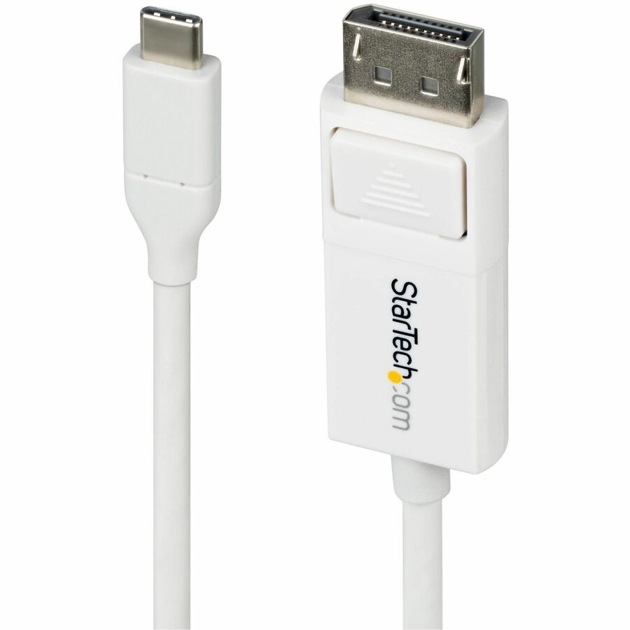 StarTech 6ft (2m) USB-C to DisplayPort 1.2 Cable, Bidirectional, 4K 60Hz White Video Adapter for Apple MacBook Pro / Air M1 M2 M3 M4