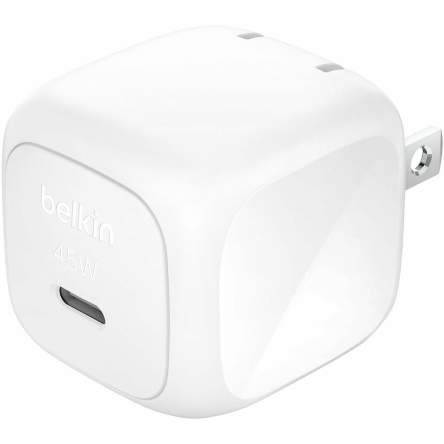 Belkin 45W Portable USB-C Wall Charger - 1xUSB-C (45W) - Fast Charge - Power Adapter - White