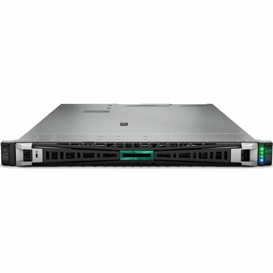 HPE ProLiant DL360 Gen11 1U Rack Server - 1 x Intel Xeon Gold 6530 2.10 GHz - 128 GB RAM - 9.60 TB SSD - (5 x 1.92TB) SSD Configuration - 12Gb/s SAS, Serial ATA/600, NVMe Controller