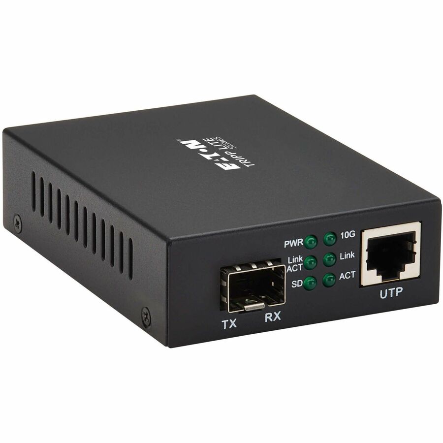 Tripp Lite series 10 Gb SFP+ to RJ45 Ethernet Media Converter - 850 nm and 1310 nm Compatible, Up to 80km