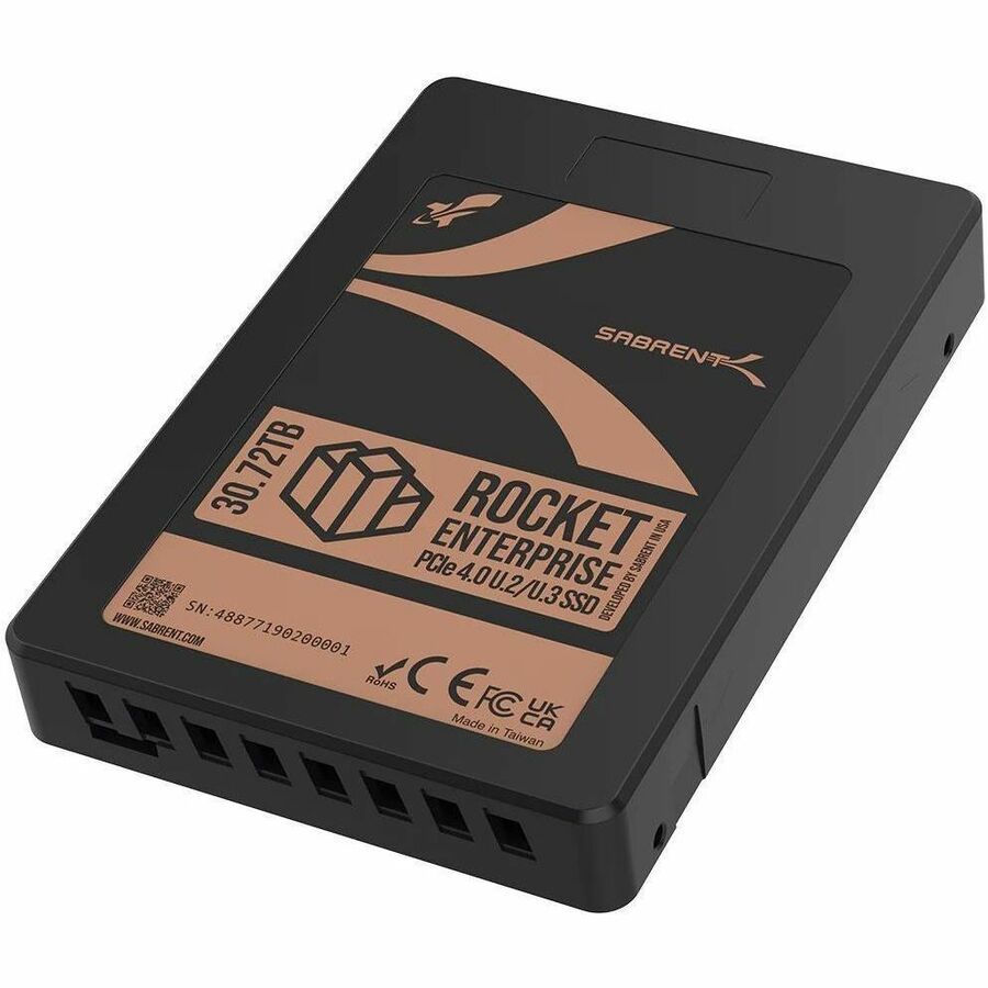 Sabrent Rocket Enterprise SB-P4U2 30.72 TB Solid State Drive - Internal - U.2 (PCI Express NVMe 4.0) - Black - TAA Compliant