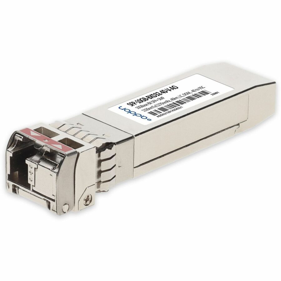 AddOn MSA Compliant 10GBase-BX SFP+ Transceiver (SMF, 1330nmTx/1270nmRx, 40km, LC, DOM, -40 to 95C)