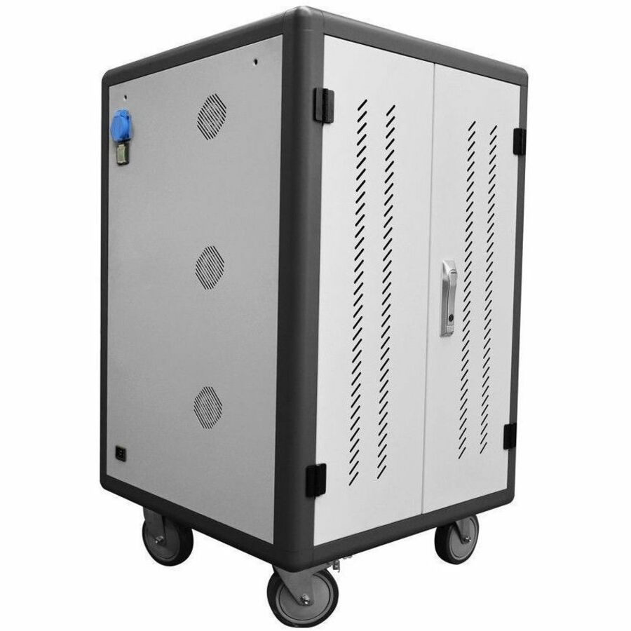 4XEM 36-Port Fixed Shelf Tablet & Laptop PDU Charging Cart