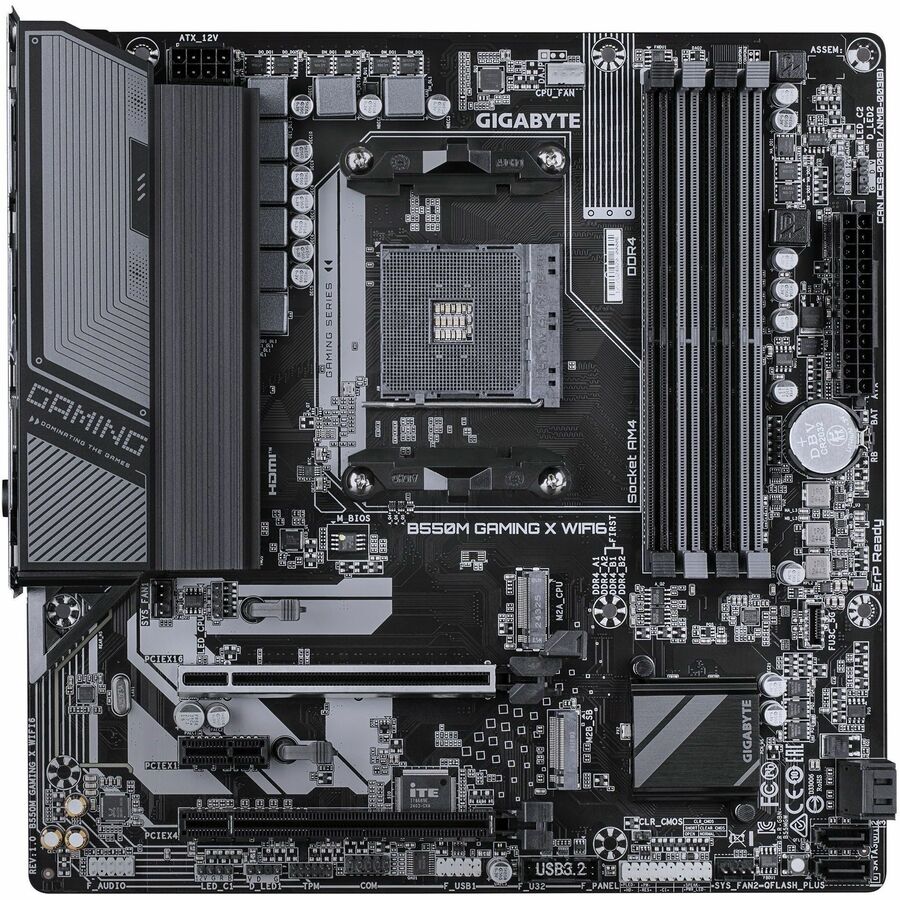 GIGABYTE Ultra Durable B550M GAMING X WIFI6 Gaming Desktop Motherboard - AMD B550 Chipset - Socket AM4 - Micro ATX