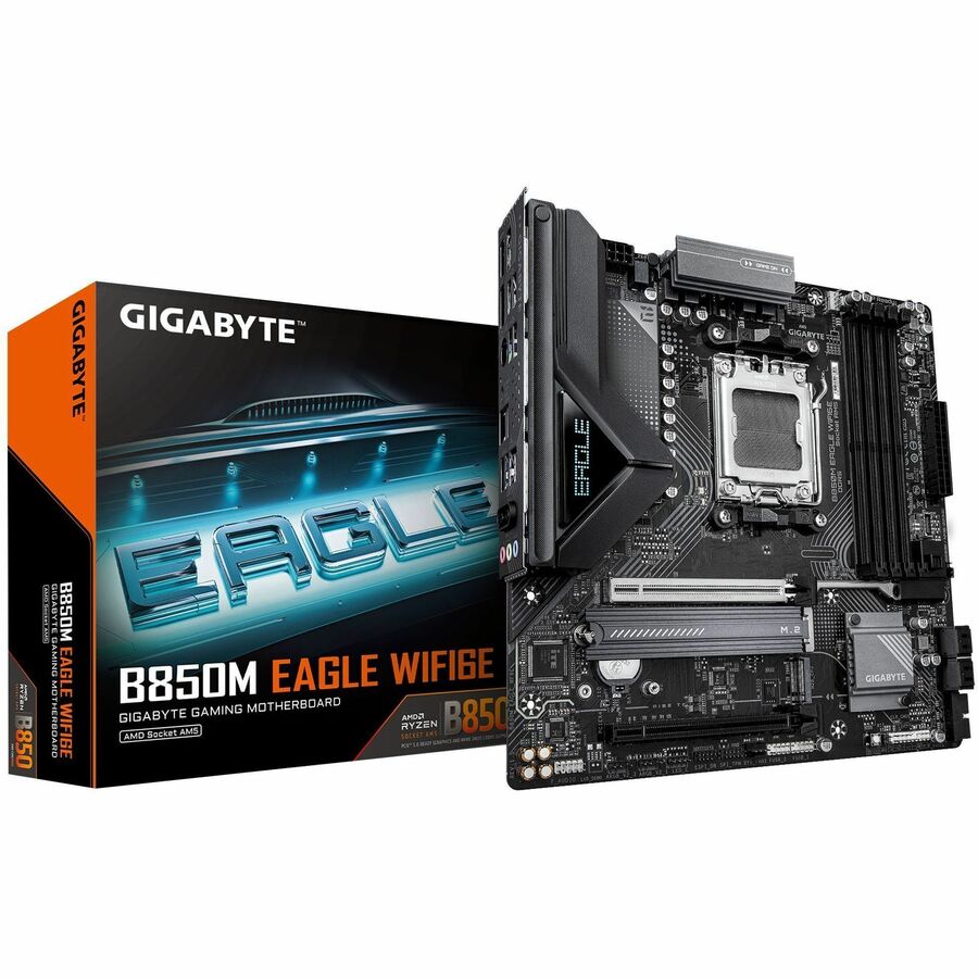 GIGABYTE Ultra Durable B850M EAGLE WIFI6E Gaming Desktop Motherboard - AMD B850 Chipset - Socket AM5 - Micro ATX