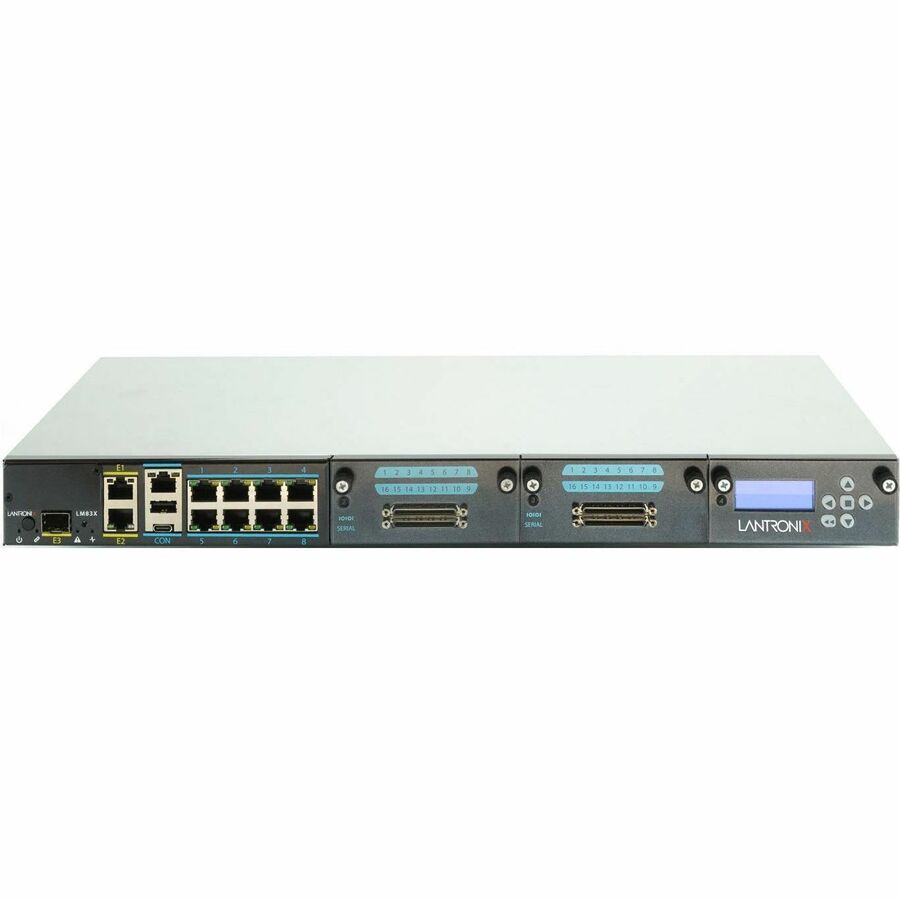 LM83X Console Server with 40 total serial ports & LCD card, dual DC power