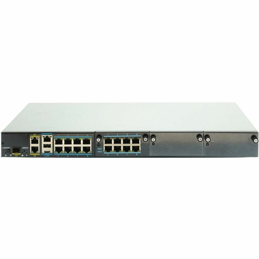 LM83X Console Server with 16 total serial ports, dual DC power