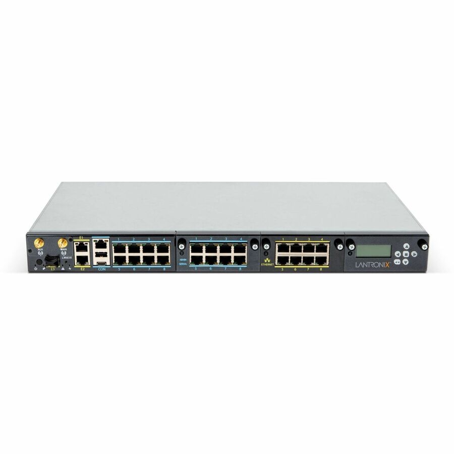 LM83X Console Server with 72 total serial ports, dual DC power