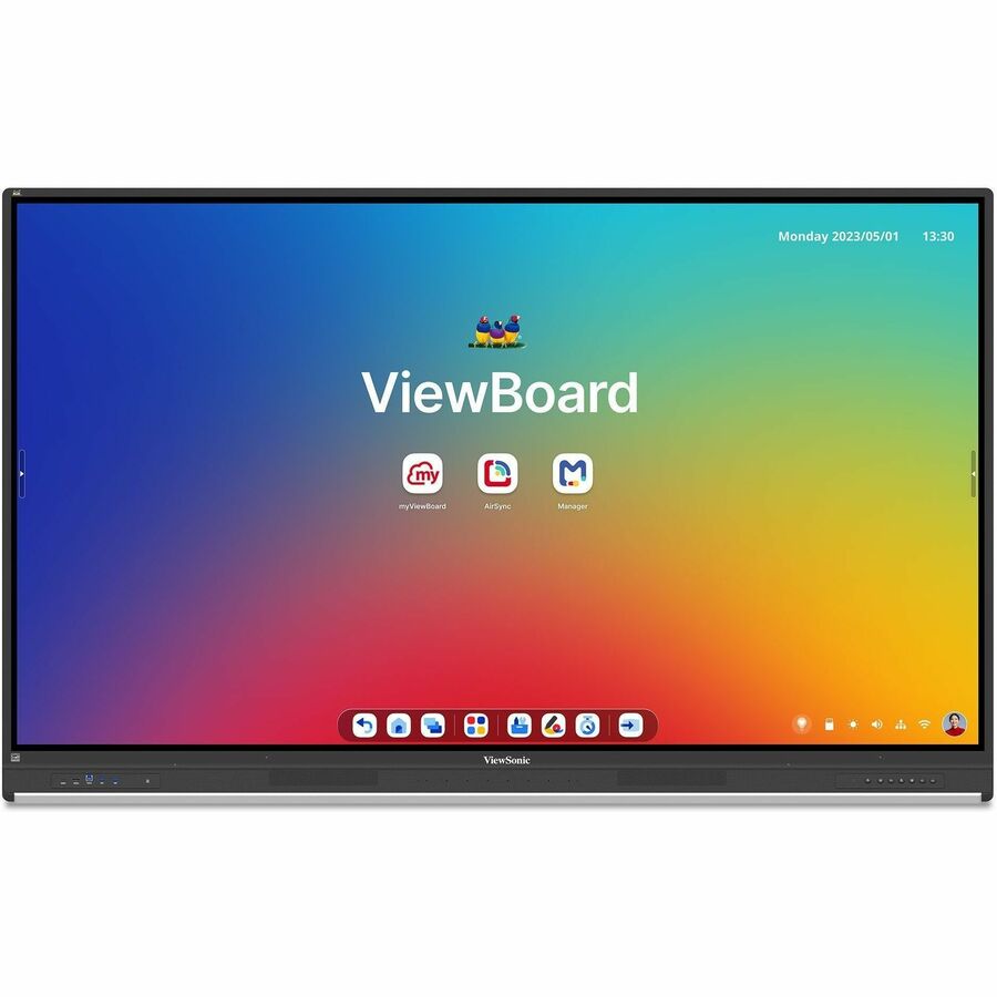 ViewSonic IFP7553-ED-M 75 Inch 4K ViewBoard Interactive Flat Panel Display with Android 14 EDLA, TAA Compliant