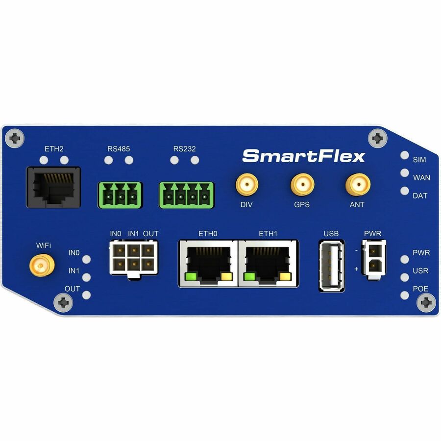 B+B SmartWorx SmartFlex SR308 Wi-Fi 4 IEEE 802.11a/b/g/n 2 SIM Ethernet, Cellular Modem/Wireless Router