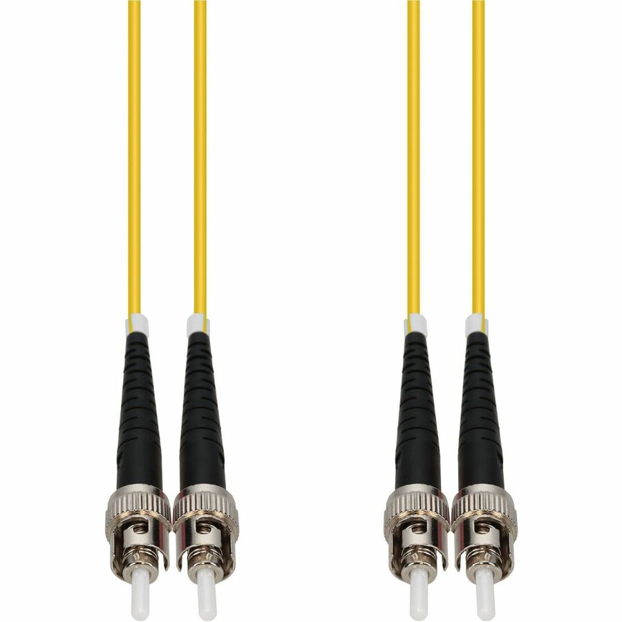AddOn 0.5m ST to ST Yellow OS2 Duplex OFNR (Riser-Rated) SMF Fiber Patch Cable