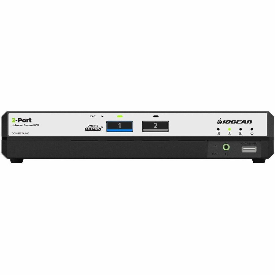 IOGEAR 2-Port Single View True Universal (DP/HDMI) Secure KVM Switch w/Audio and CAC Support