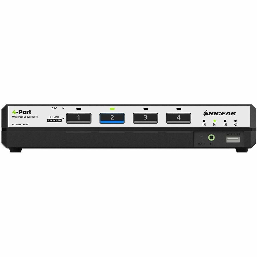 IOGEAR 4-Port Single View True Universal (DP/HDMI) Secure KVM Switch w/Audio and CAC Support