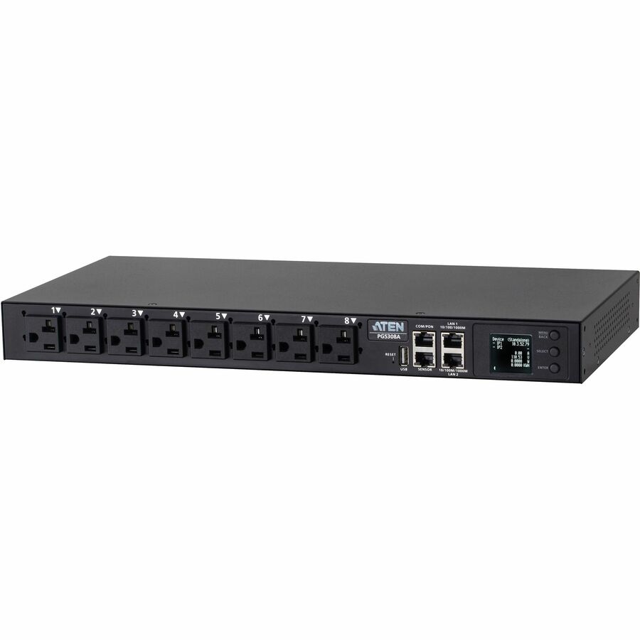 ATEN 30A/32A 8-Outlet 1U Metered eco PDU